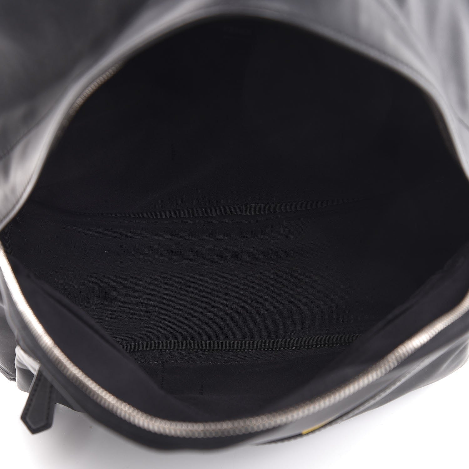 Fendi Nylon Vitello Liberty Vitello Dolce Monster Eyes Rounded Backpack Black Sunflower 5 of 7