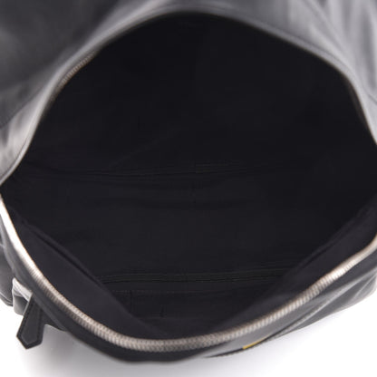 Fendi Nylon Vitello Liberty Vitello Dolce Monster Eyes Rounded Backpack Black Sunflower 5 of 7