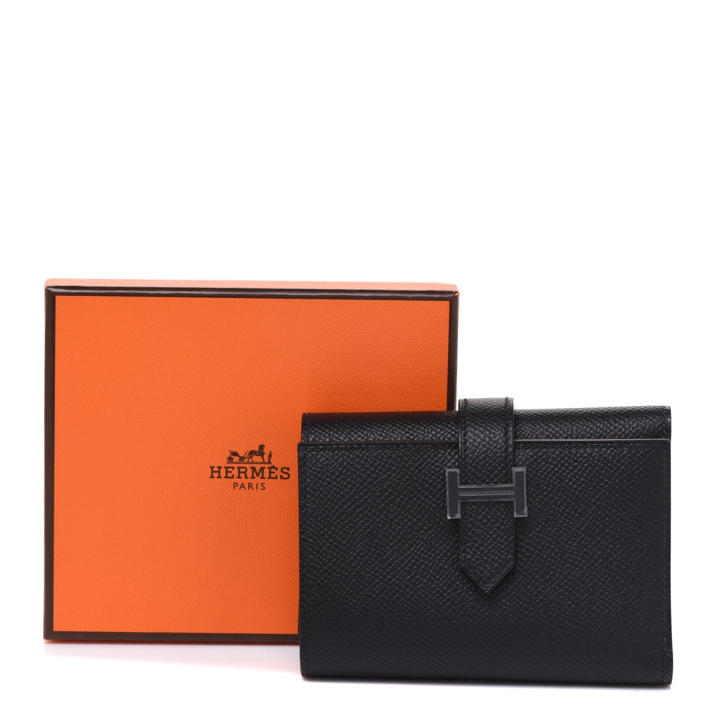 Epsom Tri-Fold Compact Monochrome Bearn Wallet Black