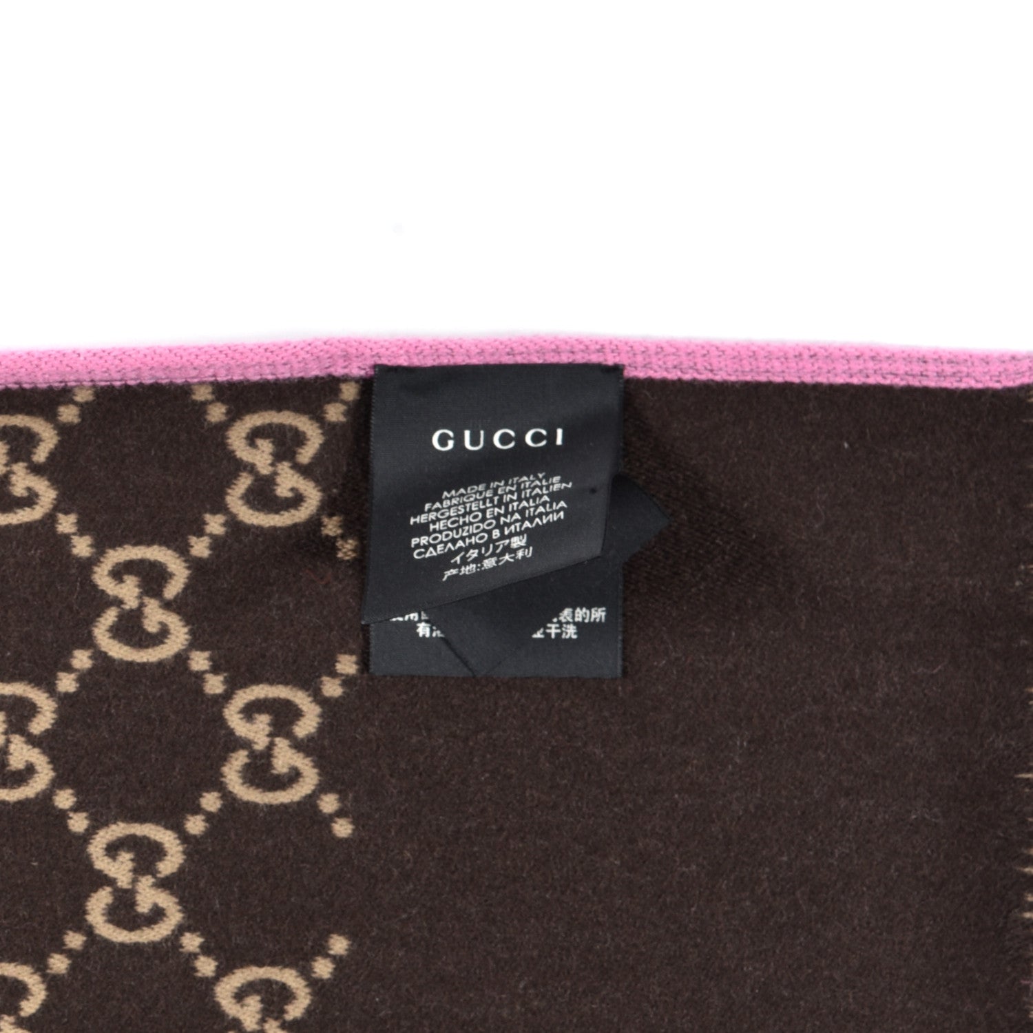 Gucci Wool Silk GG Monogram Ripon Simple Scarf Roseate 3 of 4