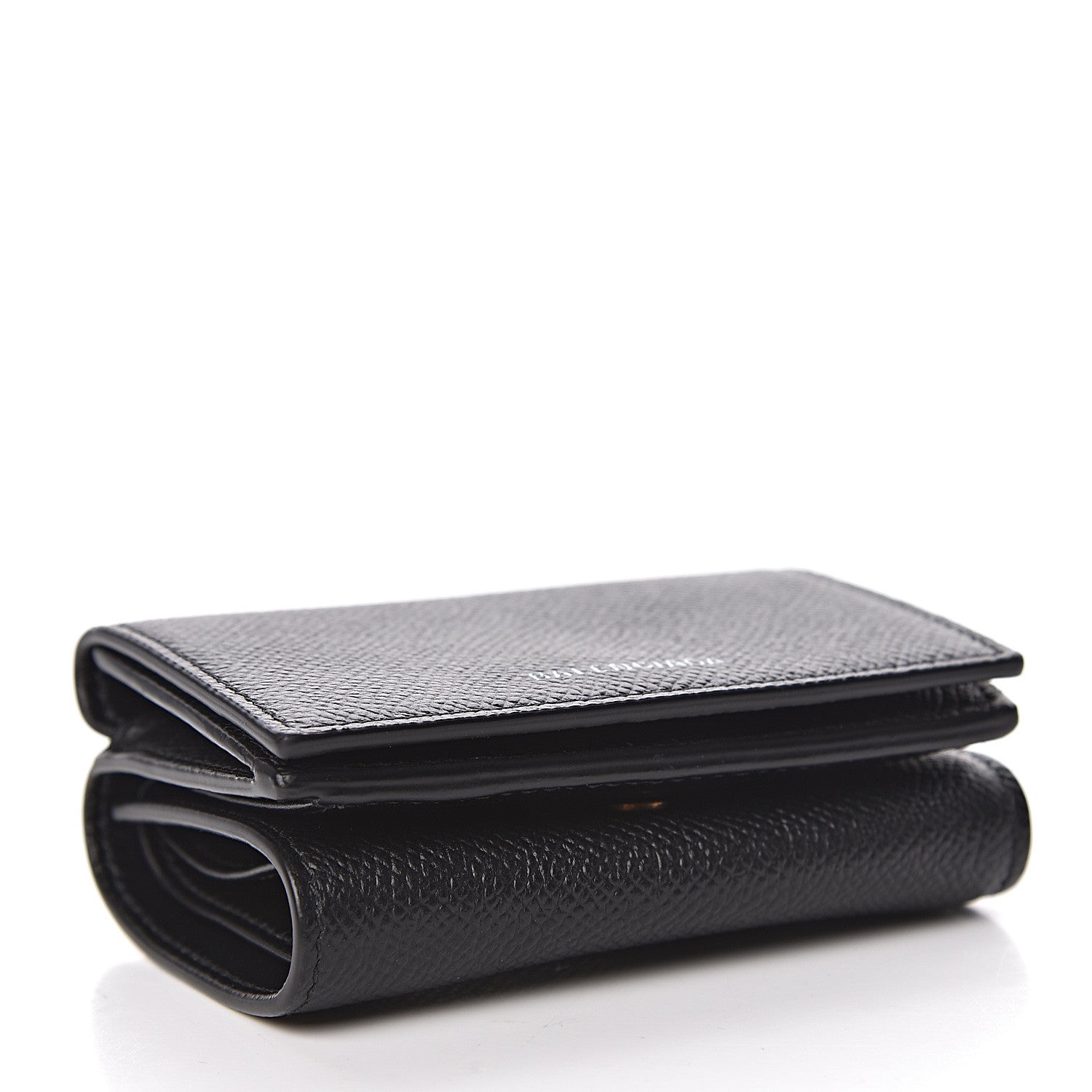 Balenciaga Signature Grained Calfskin Logo Mini Ville Wallet Black 4 of 9