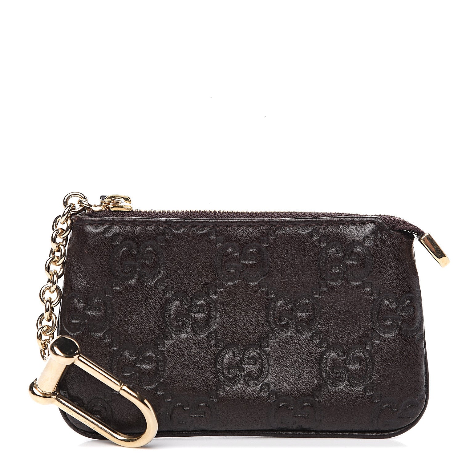 Gucci Guccissima Key Case Chocolate 1 of 6