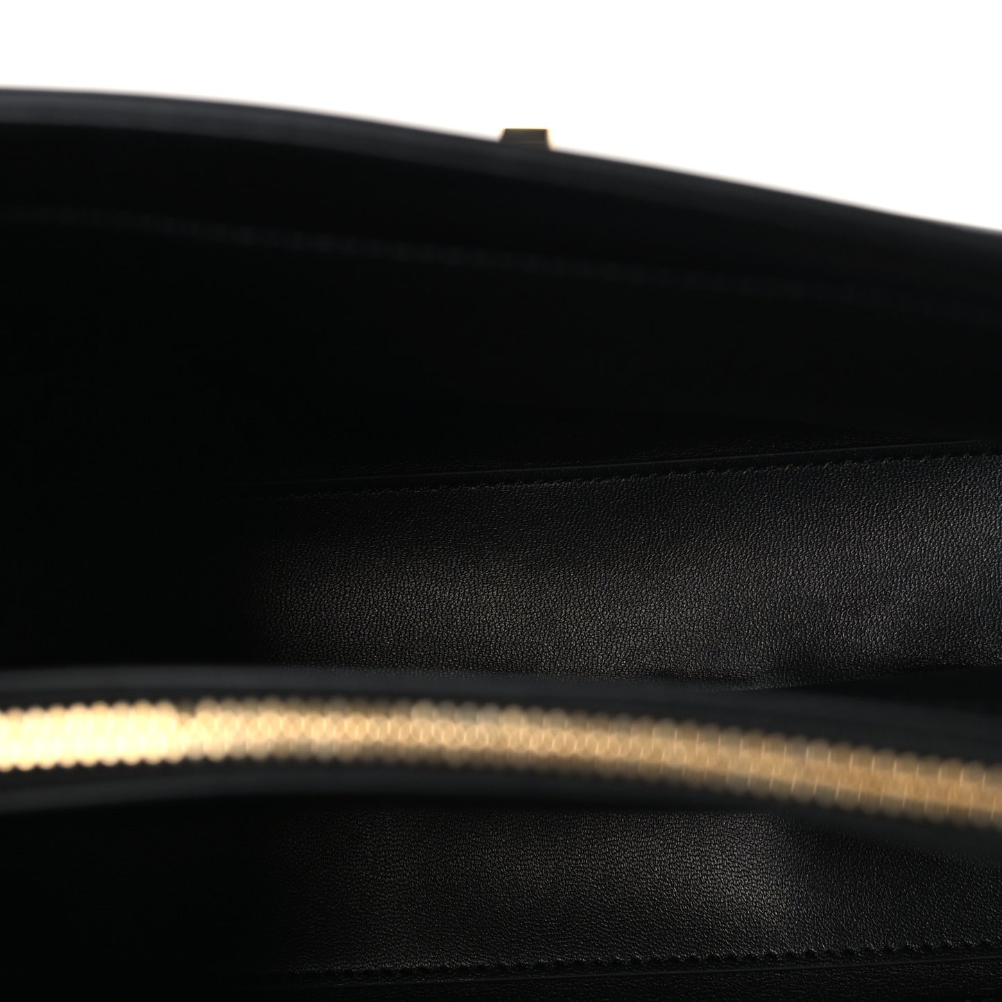 Satinated Calfskin Small 16 Top Handle Bag Black