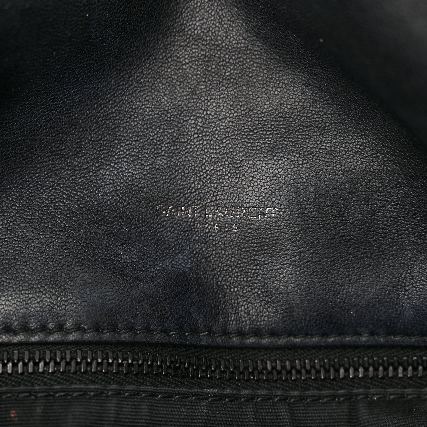 Lambskin Quilted Monogram Monochrome Medium Loulou Puffer Chain Satchel Black