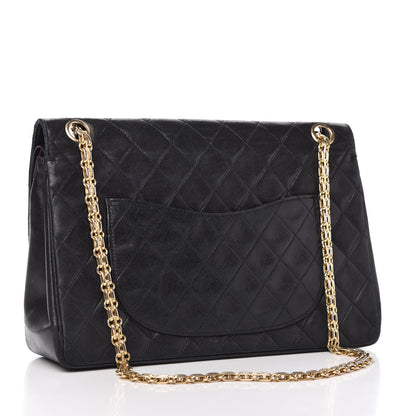 Chanel Lambskin Quilted Medium Double Flap Bijoux Chain Black 3 of 11