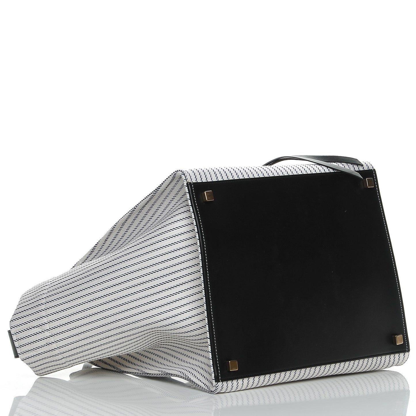 Cotton Canvas Striped Medium Phantom Luggage White Navy