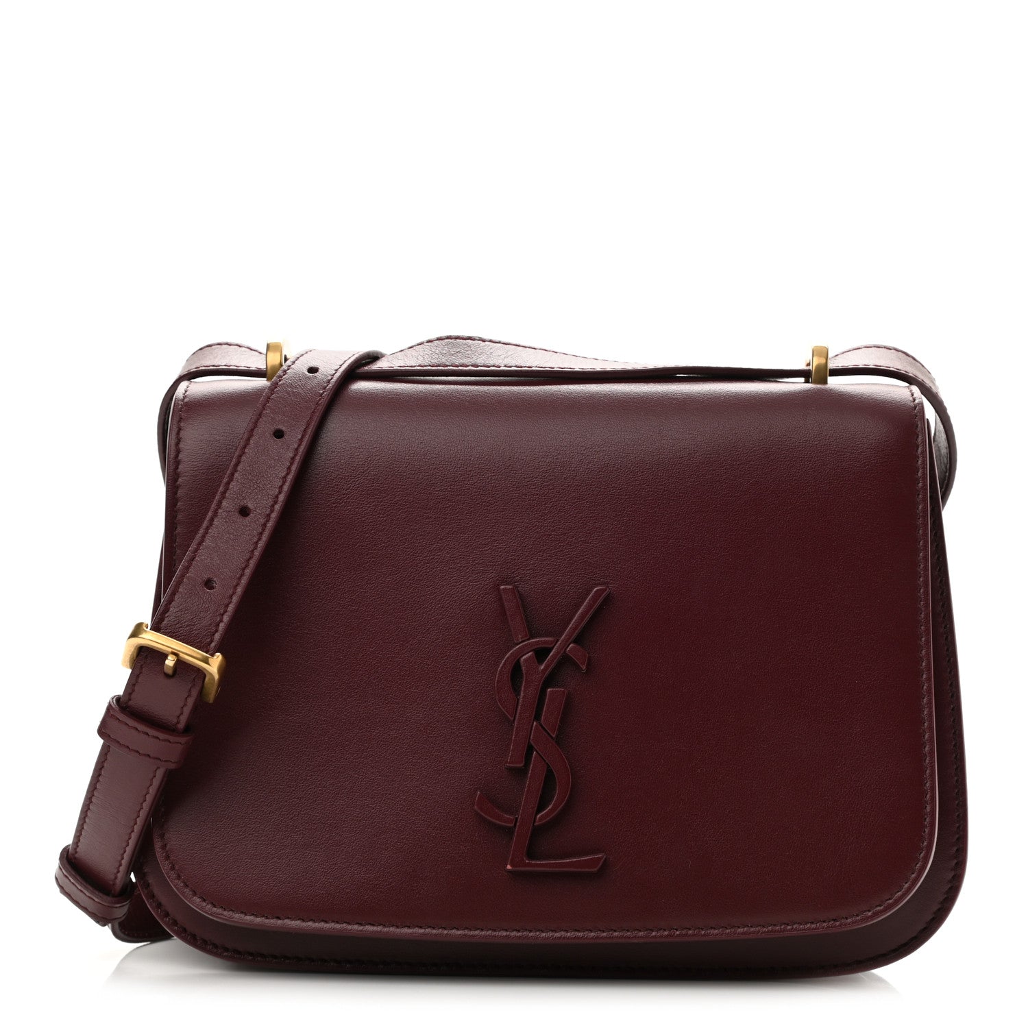 Saint Laurent Smooth Calfskin Small Spontini Saddle Bag Rouge 1 of 8
