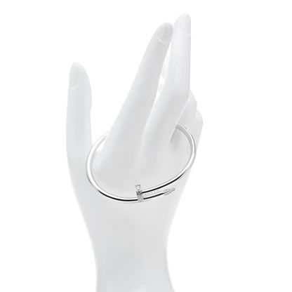 Cartier 18K White Gold Diamond Juste Un Clou Bracelet 18 2 of 6
