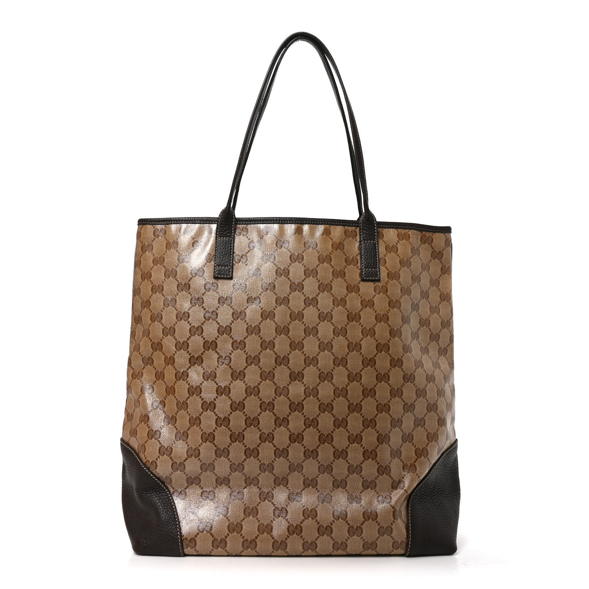 Gucci Crystal Monogram Shopping Tote Dark Brown 1 of 10