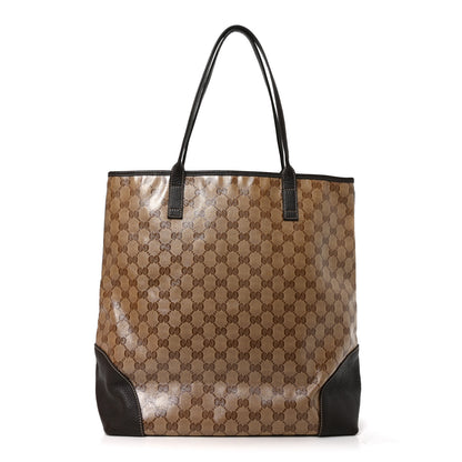 Gucci Crystal Monogram Shopping Tote Dark Brown 1 of 10