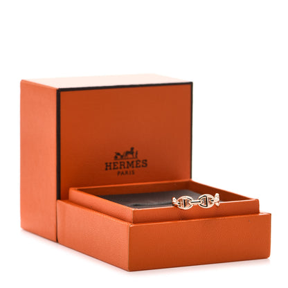 Hermes 18K Rose Gold PM Chaine D'Ancre Enchainee Ring 51 5.75 7 of 7