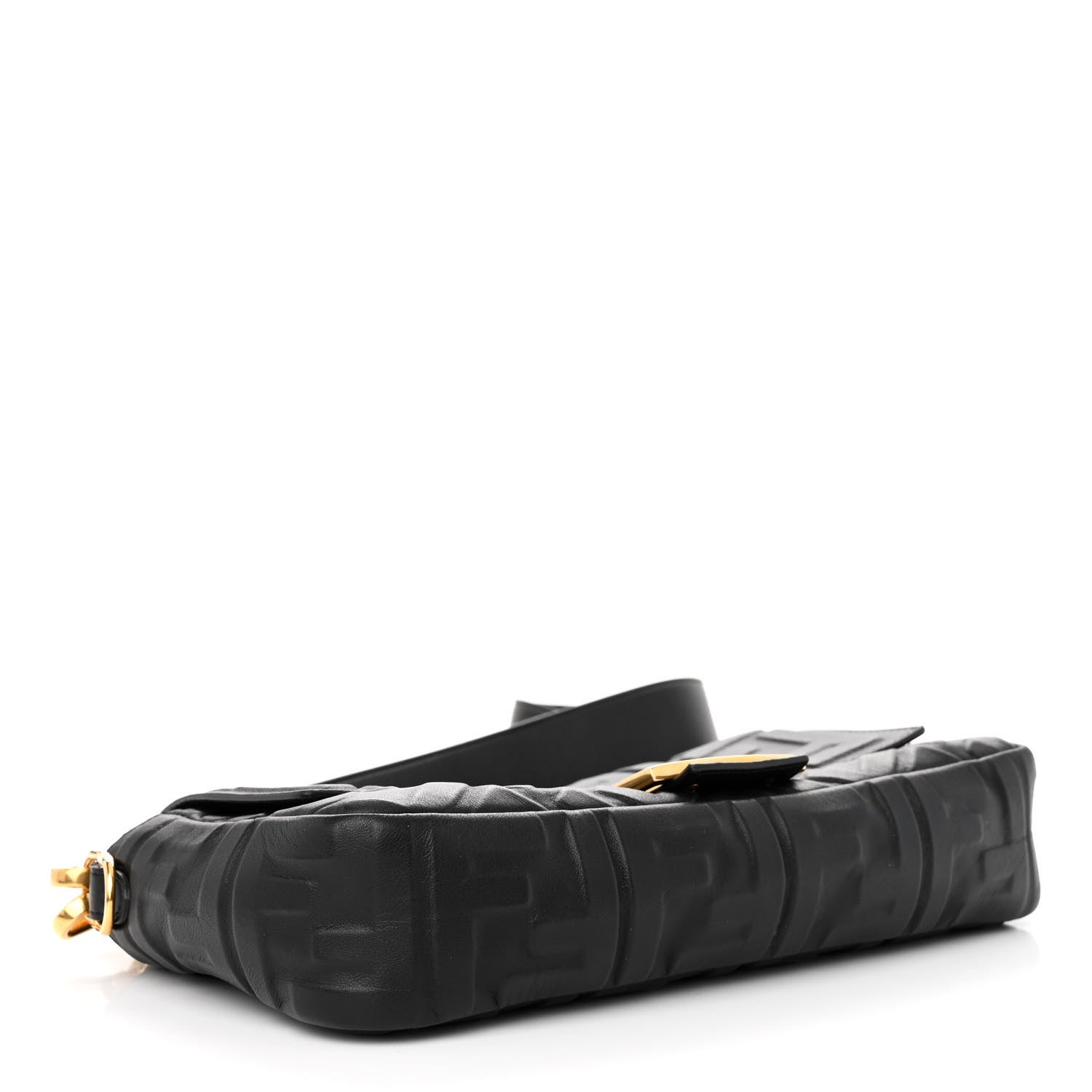 Fendi Nappa FF 1974 Embossed Baguette Black 4 of 11