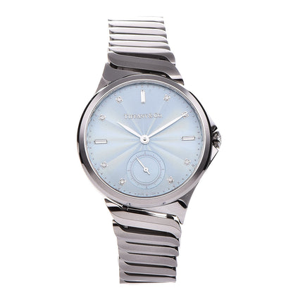 Tiffany Stainless Steel Diamond 34mm Metro 3-Hand Quartz Watch Ice Blue 1 of 7