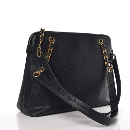 Chanel Caviar CC Shoulder Bag Navy Blue 3 of 11