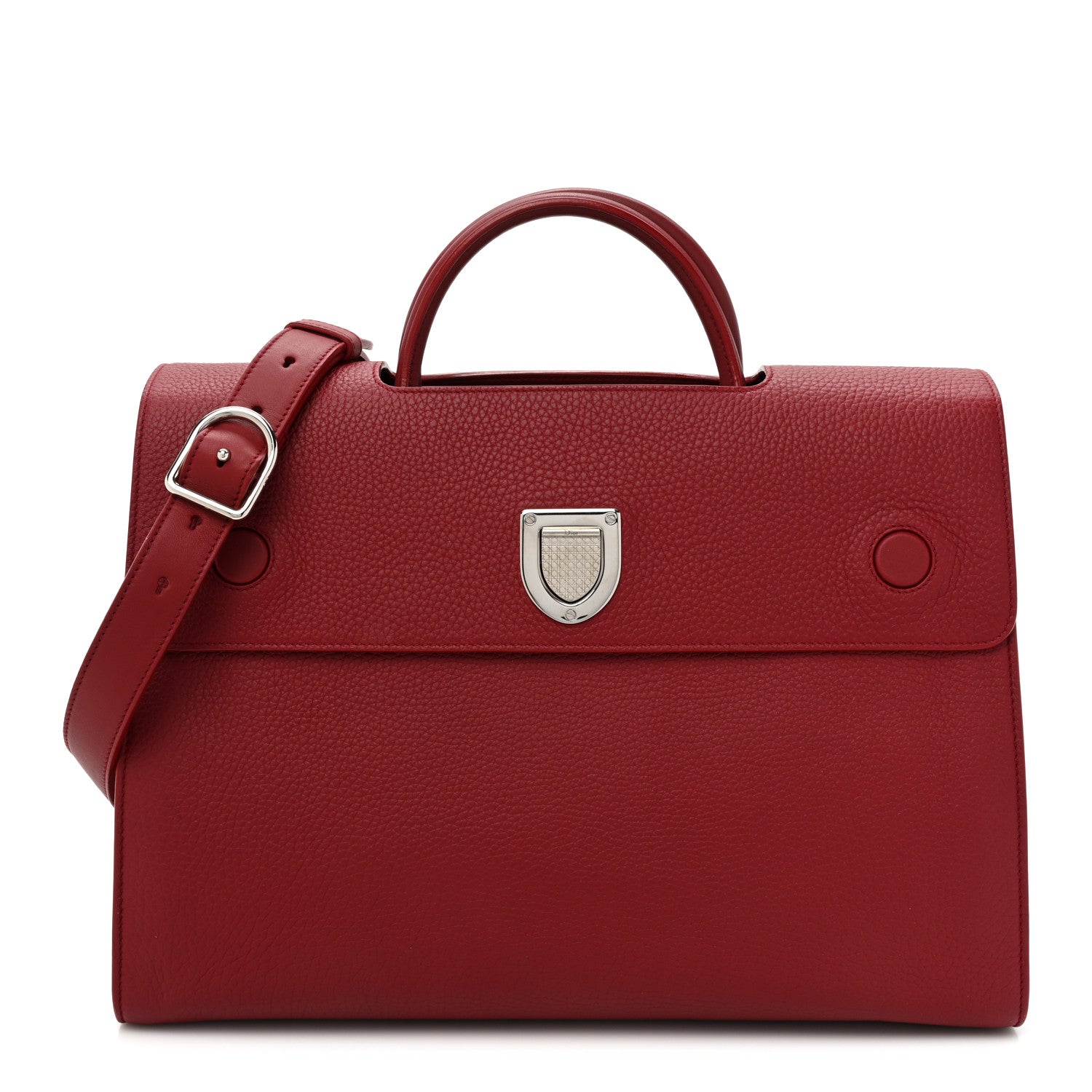 Christian Dior Bullcalf Medium Diorever Flap Red 1 of 16