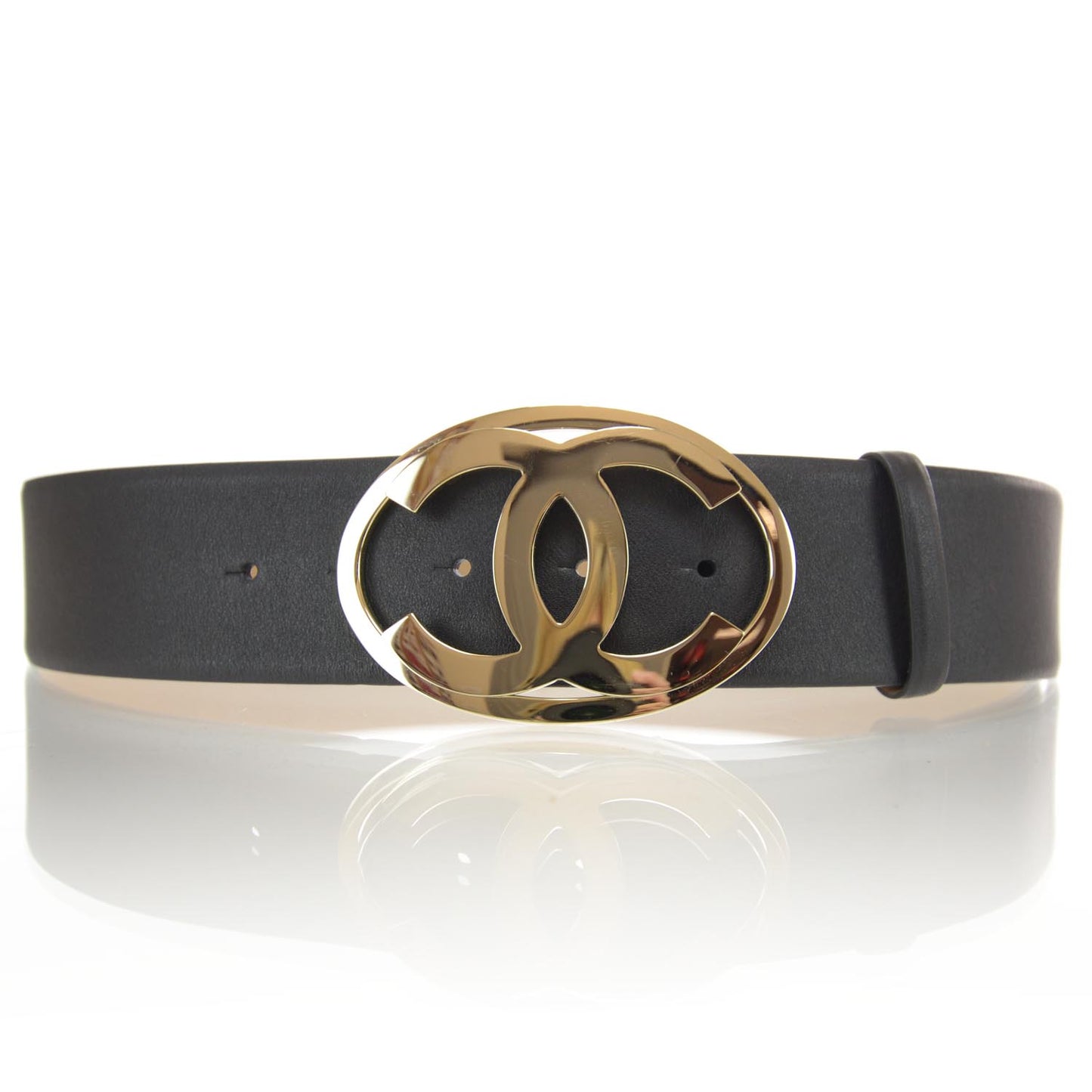 Leather CC Logo Belt 90 36 Black
