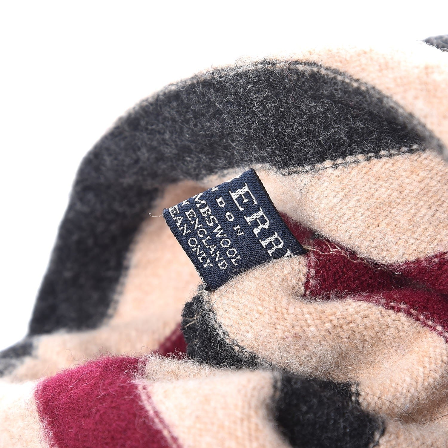 Burberry Lambswool Stripe Beanie Hat 5 of 6