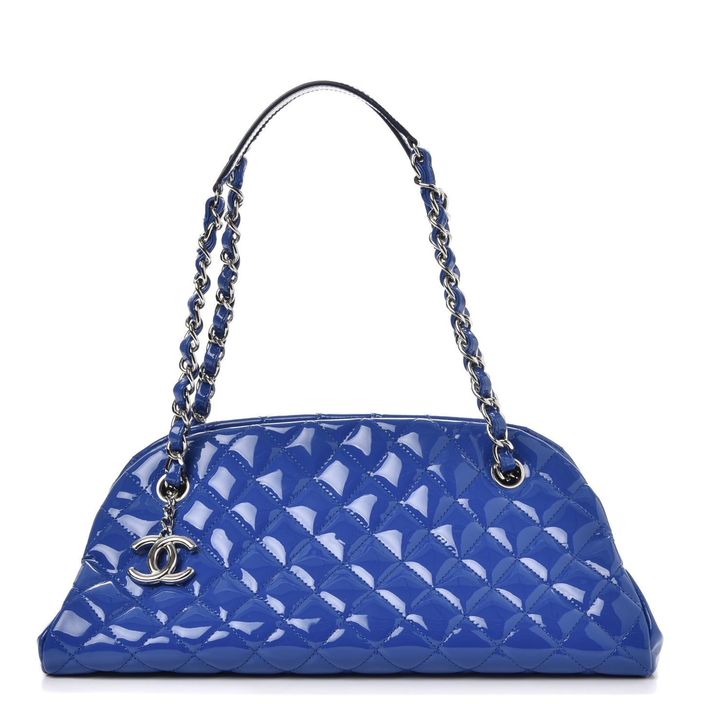 Patent Quilted Medium Just Mademoiselle Blue