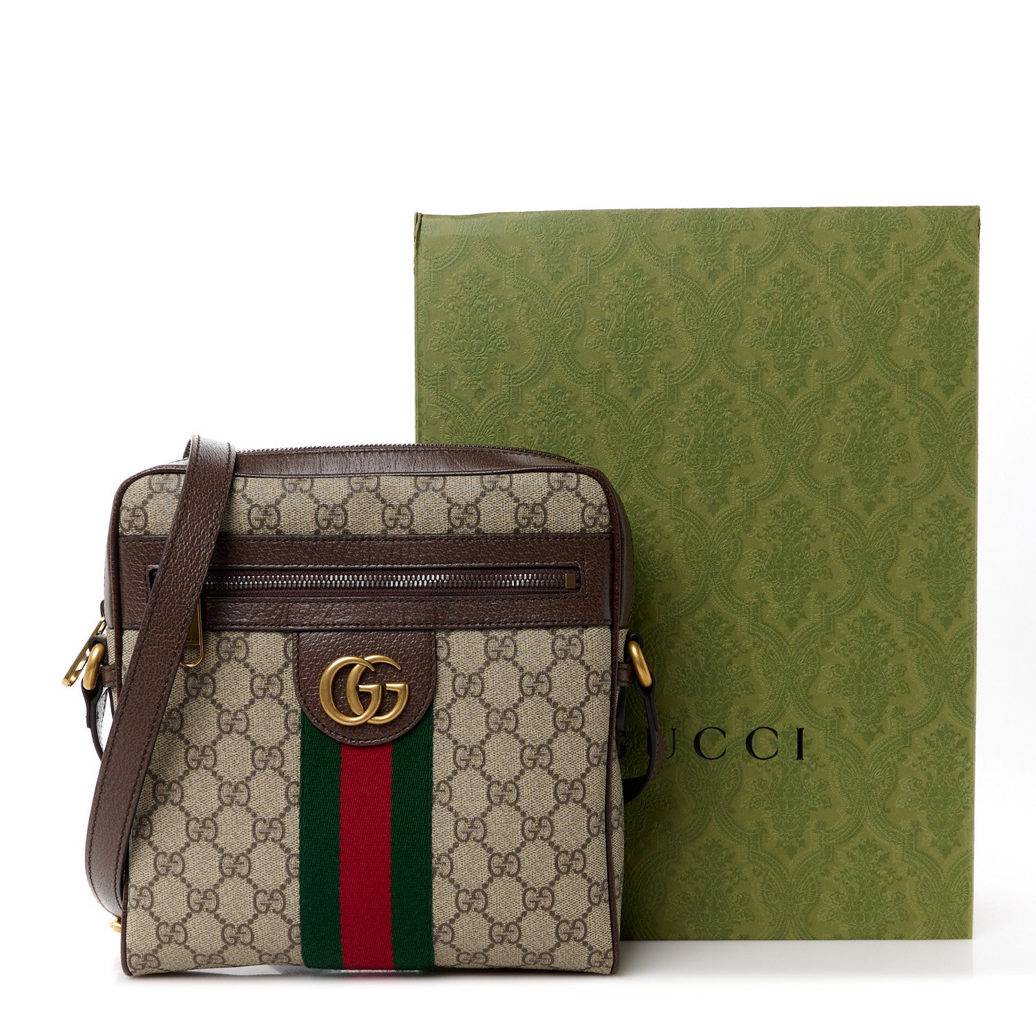 Gucci GG Supreme Monogram Web Small Ophidia Messenger Bag Brown 15 of 15