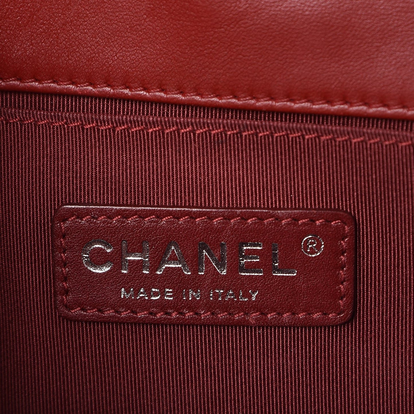 Lambskin Quilted Medium Boy Flap Red