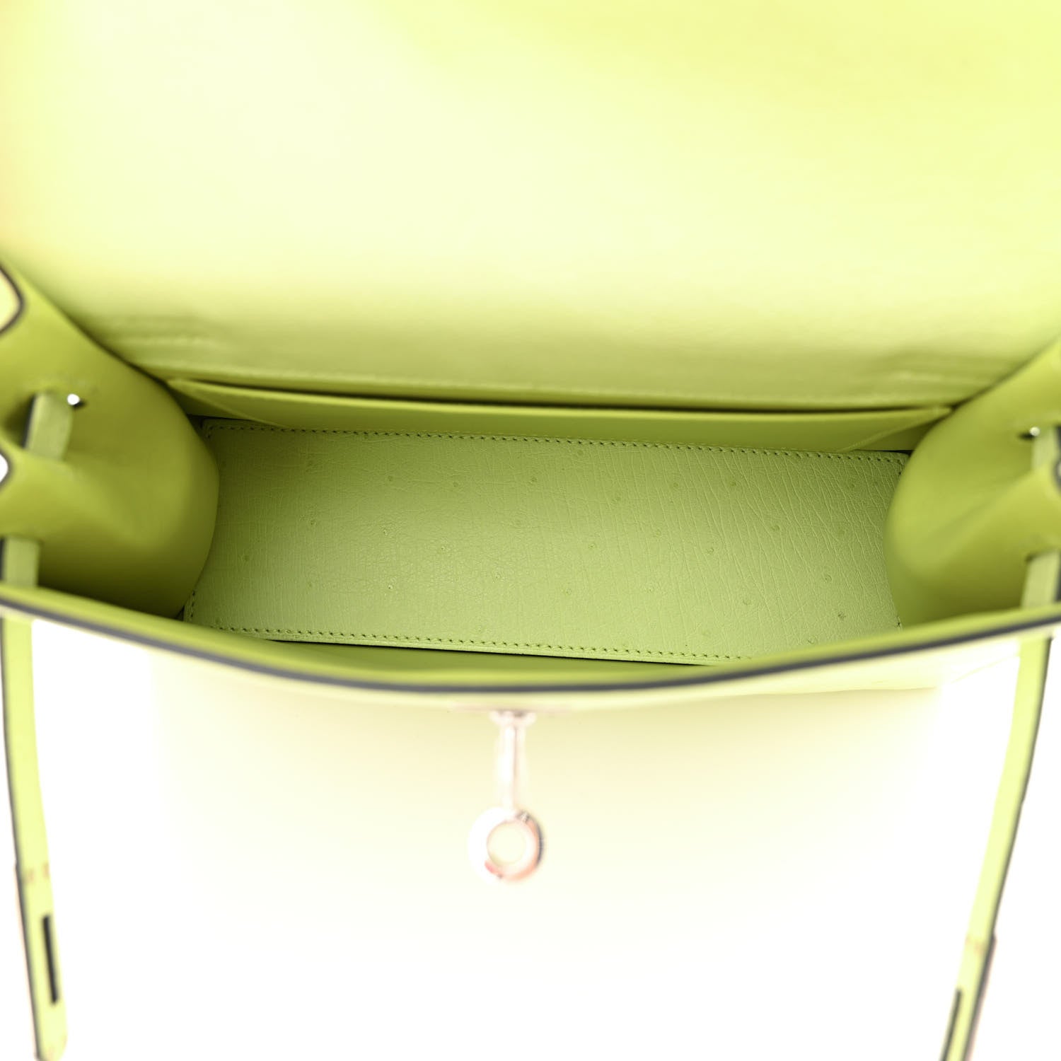 Hermes Ostrich Kelly Danse II Belt Bag Jaune Bourgeon 5 of 10