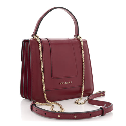 Bulgari Calfskin Serpenti Forever Top Handle Red 4 of 13