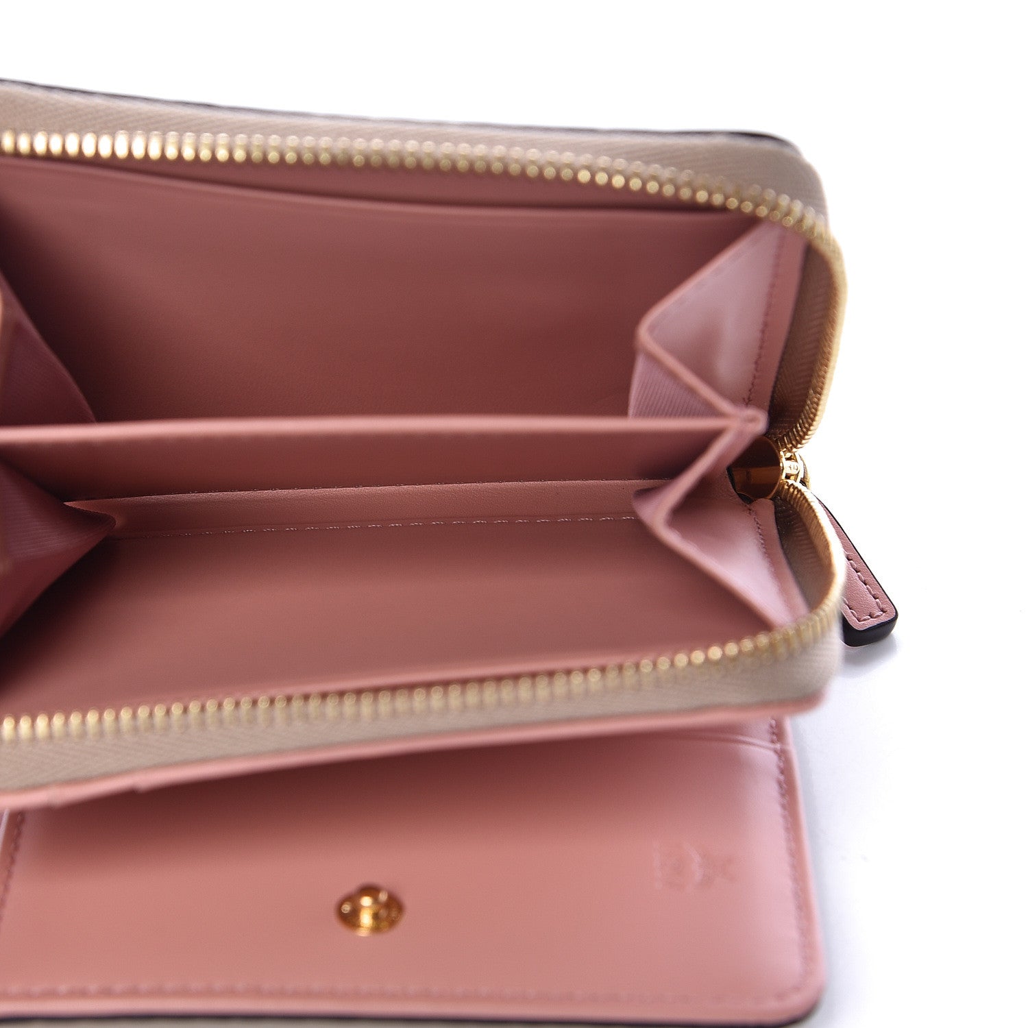 MCM Visetos Rabbit Zip Around Wallet Pink 6 of 9
