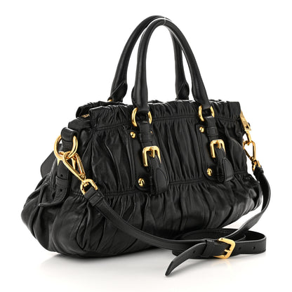 Prada Nappa Gaufre Shopping Satchel Black 3 of 10