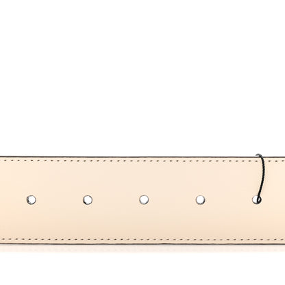 Gucci Plutone Calfskin Palladium Double G 40mm Belt 80 32 Mystic White 5 of 5