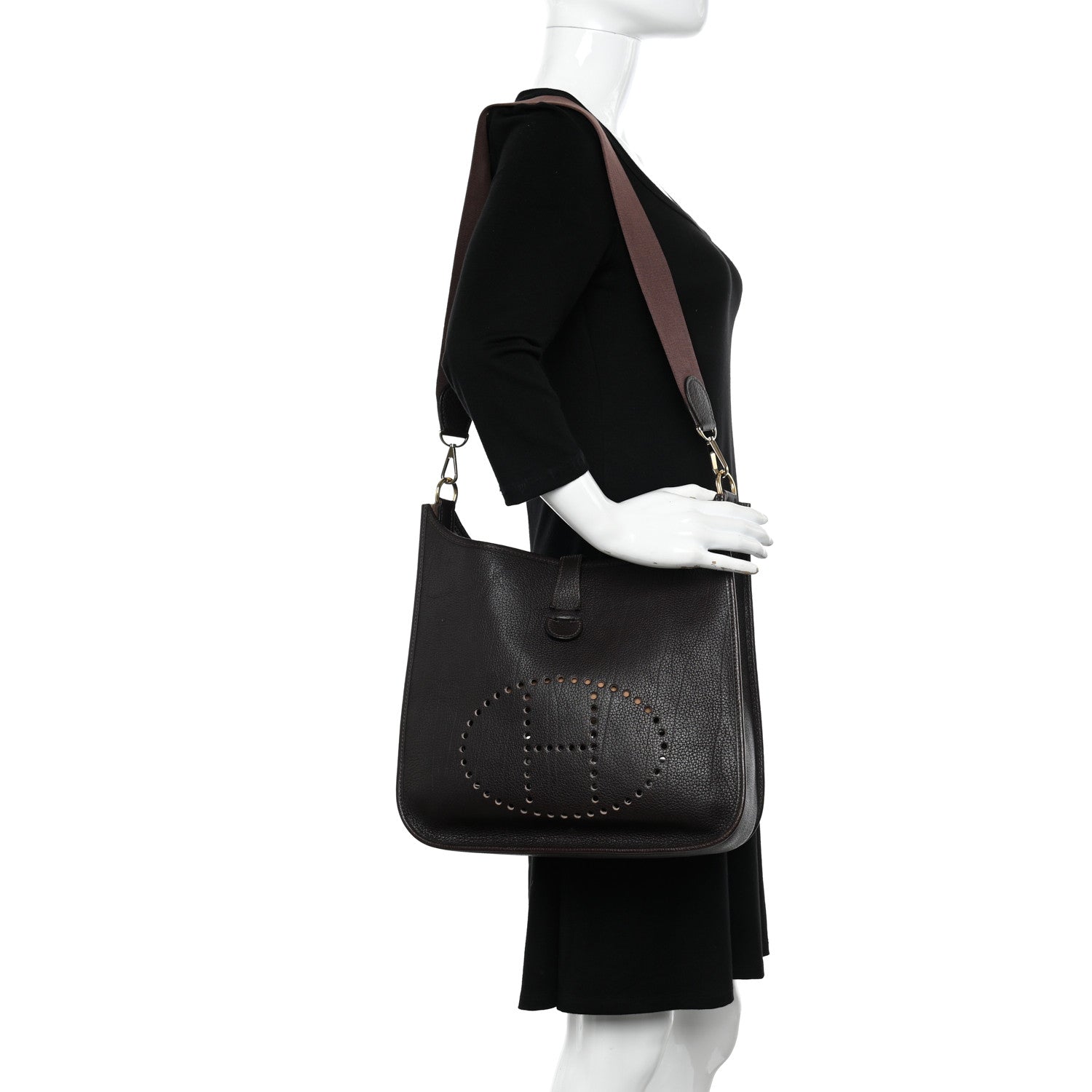 Hermes Fjord Evelyne GM Chocolate 2 of 10