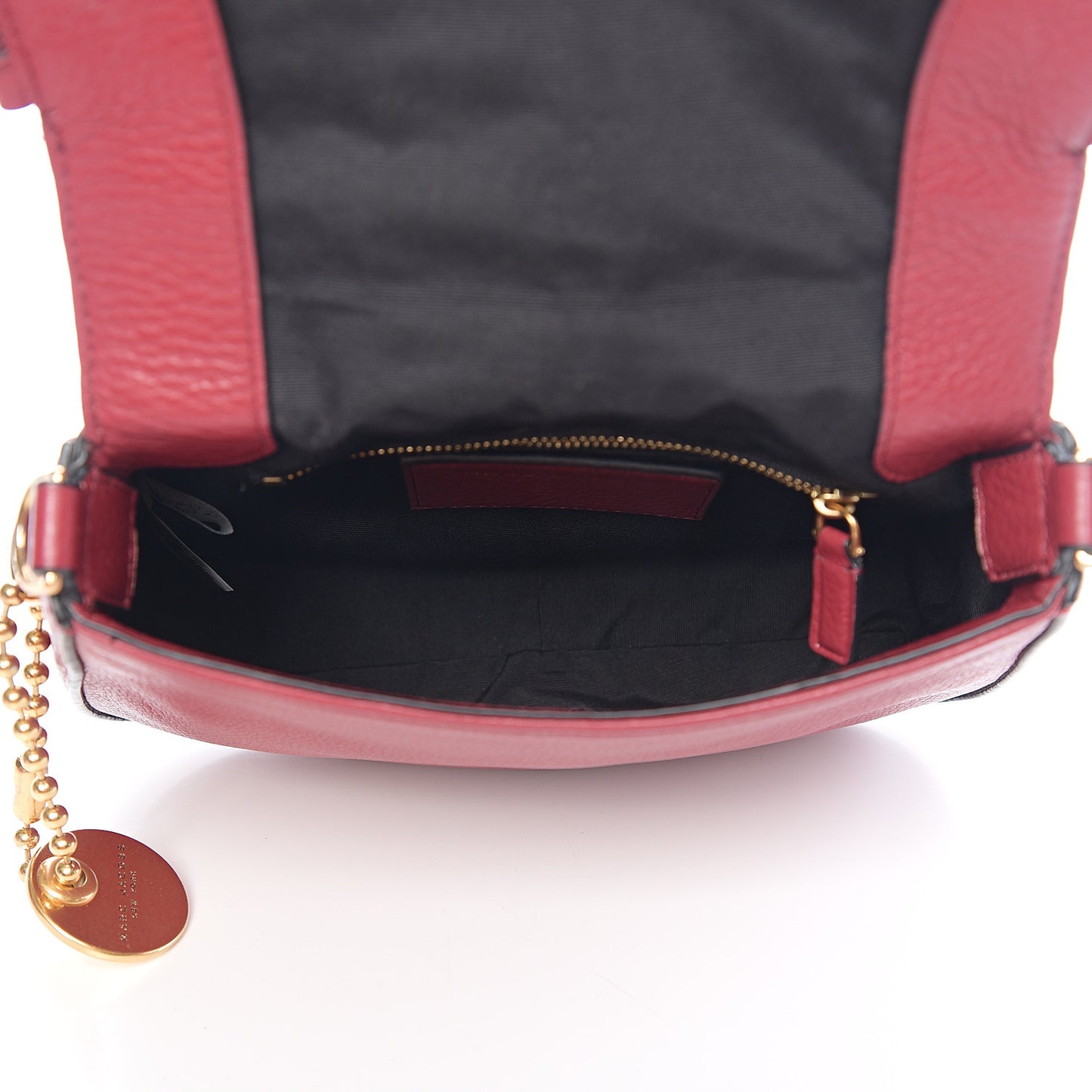 Pebbled Calfskin Recruit Nomad Crossbody Red