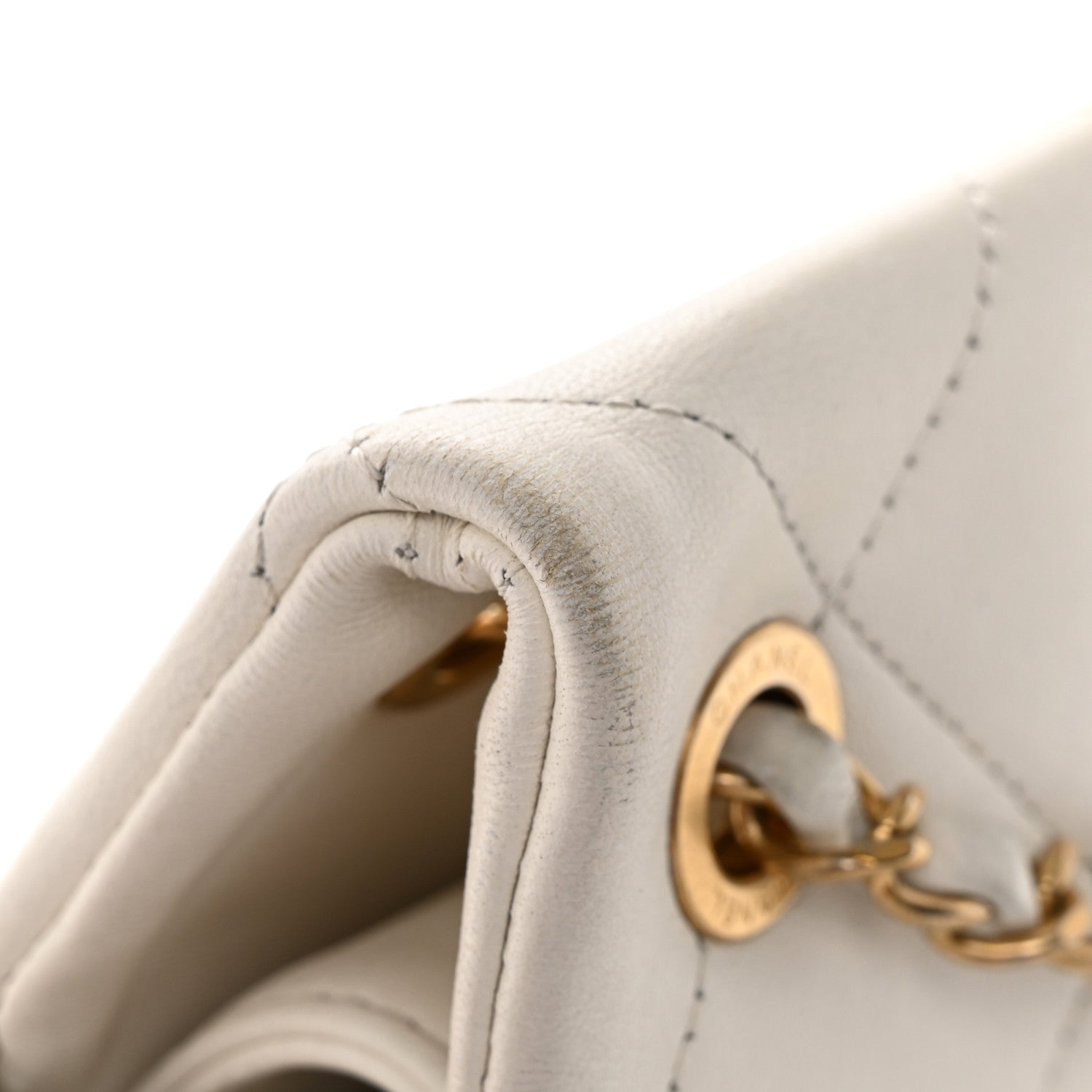 Chanel Lambskin A Real Catch Flap Bag White 28 of 32