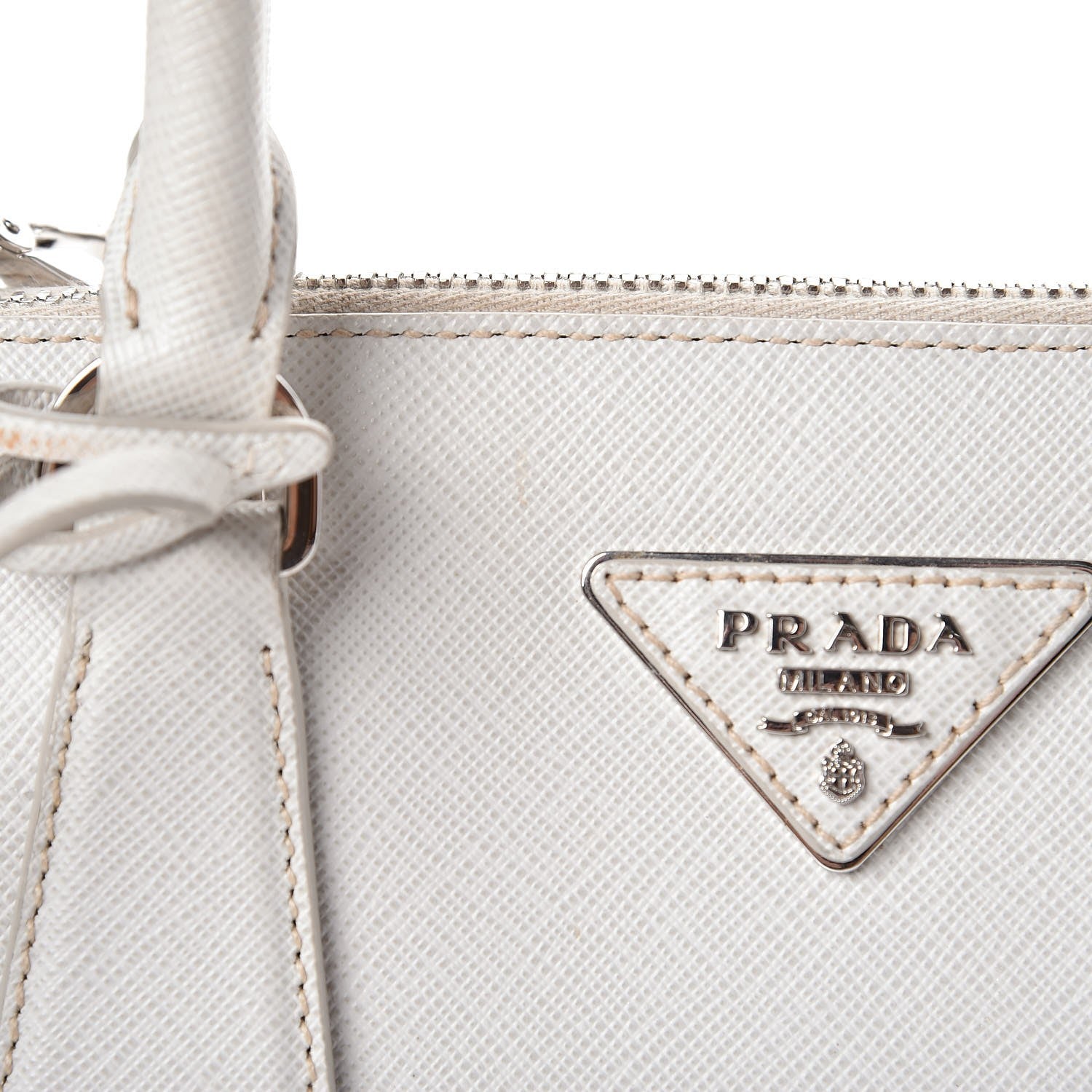 Prada Saffiano Lux Medium Promenade Tote Talco 11 of 11