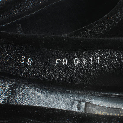 Louis Vuitton Suede Shimmer Whisper Flats 38 Black 8 of 8