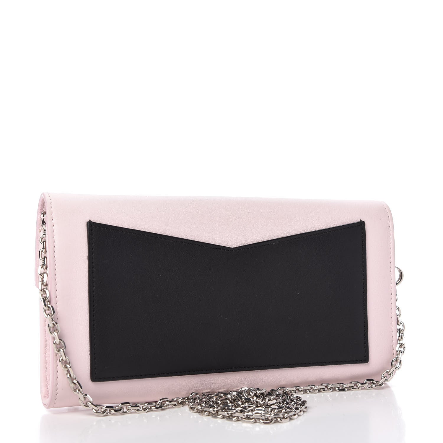 Christian Dior Calfskin Tri-Color Wallet On Chain Pink 3 of 12