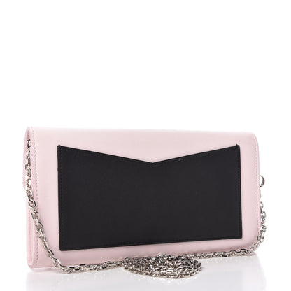 Christian Dior Calfskin Tri-Color Wallet On Chain Pink 3 of 12