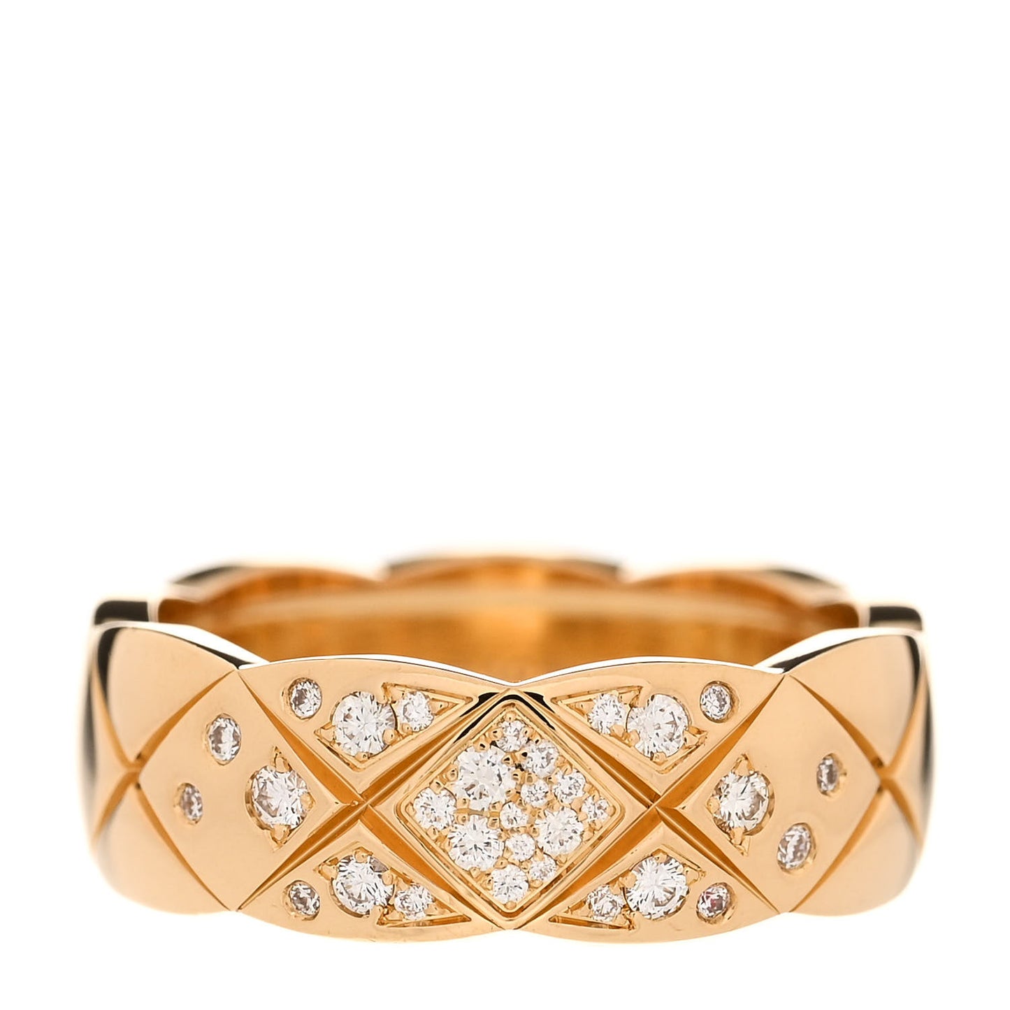 18K Yellow Gold Diamond Small Coco Crush Ring 52 6