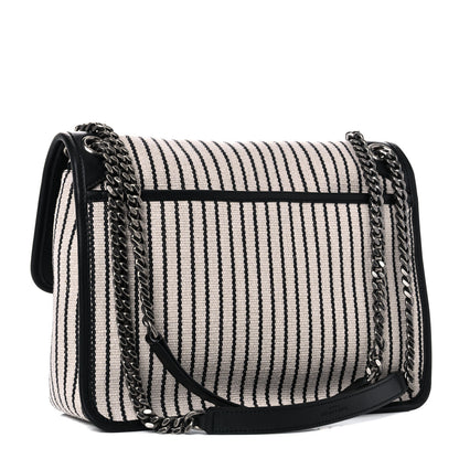 Saint Laurent Cotton Canvas Vintage Calfskin Monogram Medium Niki Chain Satchel 3 of 14