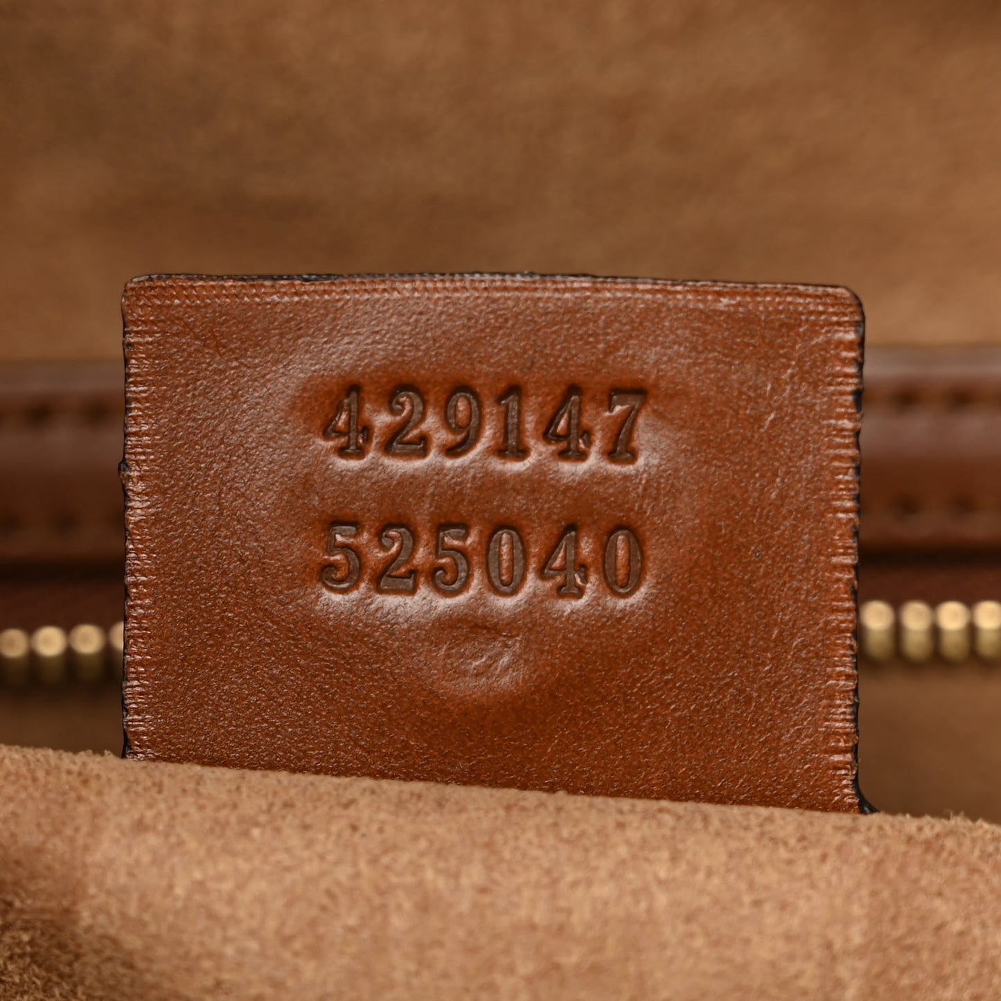 GG Supreme Monogram Linea A Foldover Tote Brown