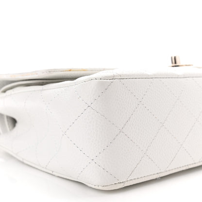 Chanel Caviar Quilted Medium Double Flap White 8 of 9