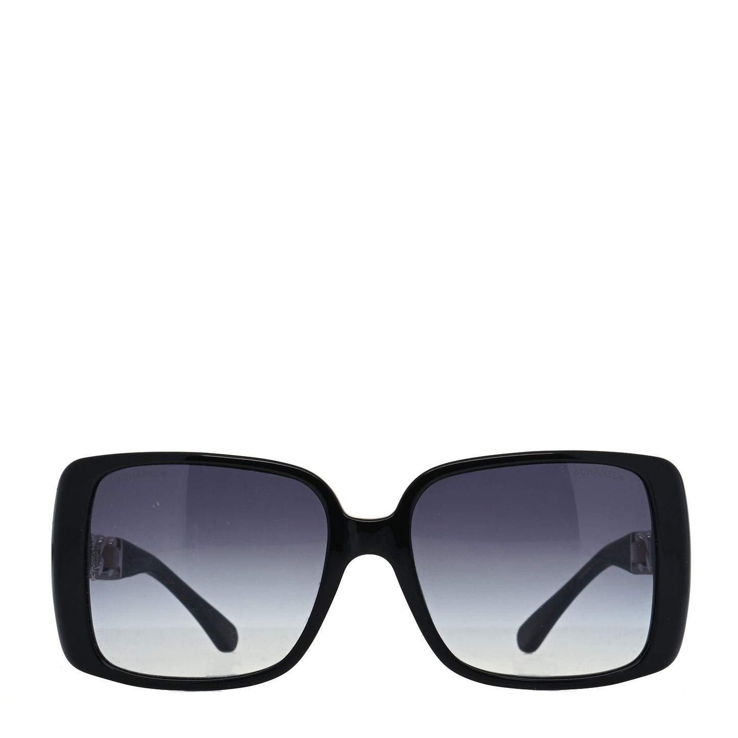 Acetate Chain Sunglasses 5208-Q Black