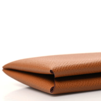 Hermes Epsom Calvi Card Case Gold 10 of 12