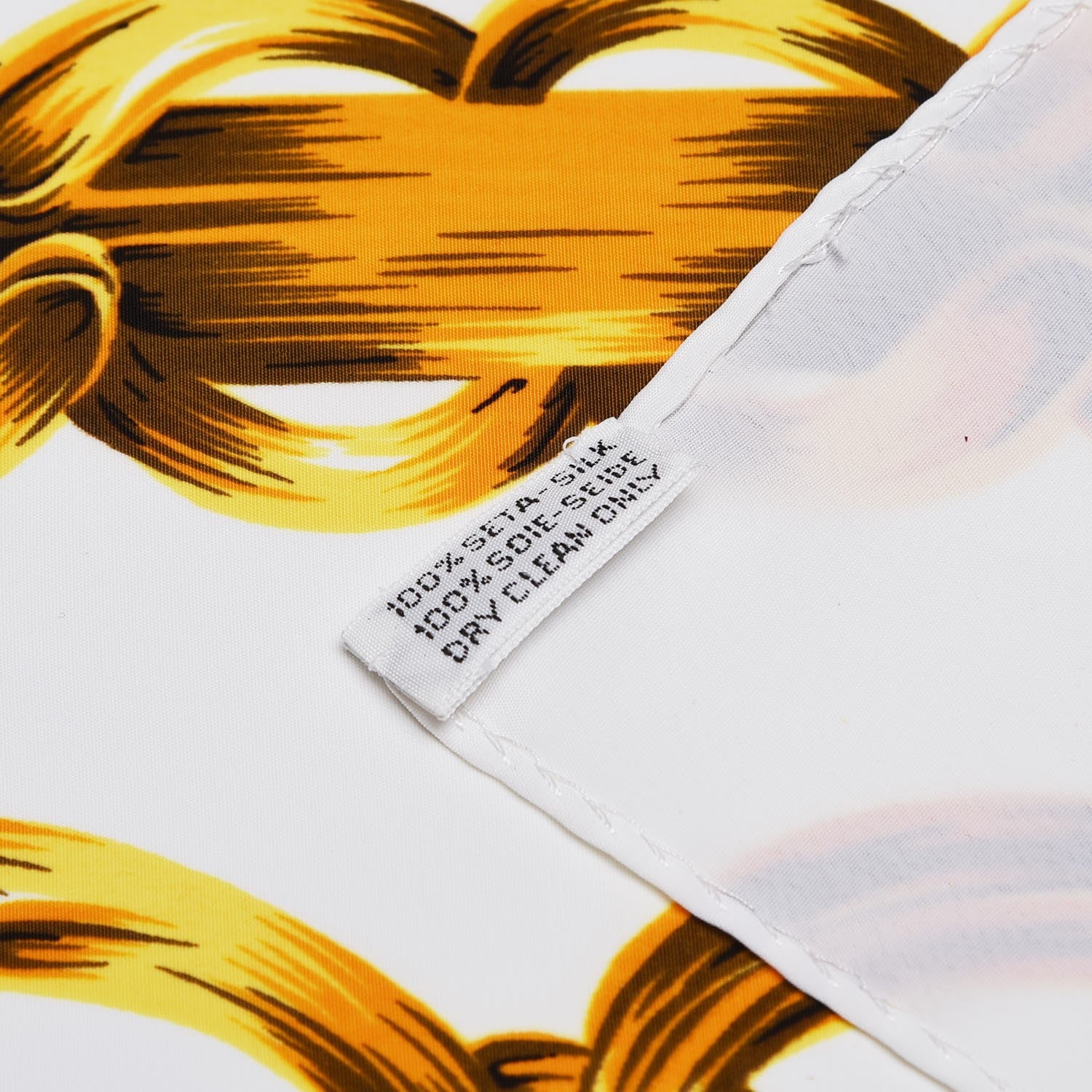 Chanel Silk CC Chain Scarf White 5 of 5