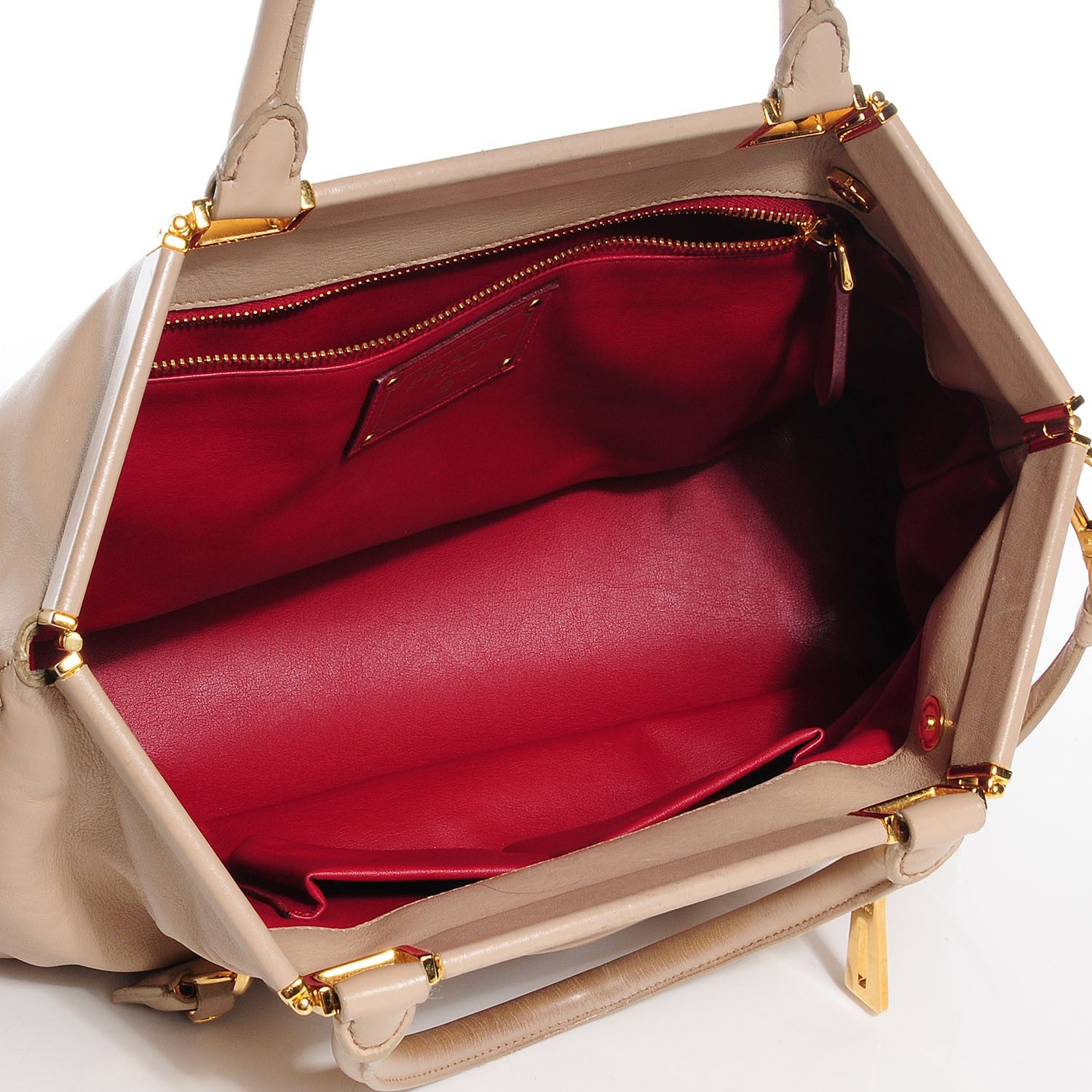 Prada Soft Calf Shoulder Bag Quarzo 5 of 11