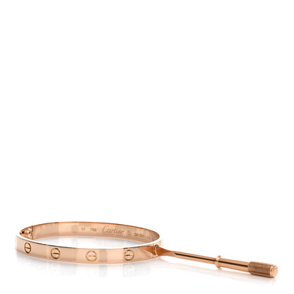 Cartier 18K Pink Gold LOVE Bracelet 17 3 of 5