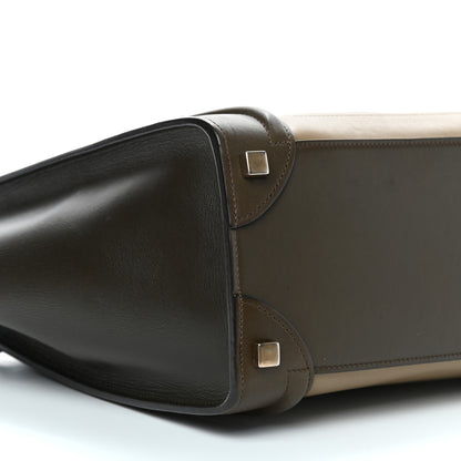 Celine Smooth Calfskin Micro Tri-Color Luggage Khaki 4 of 11