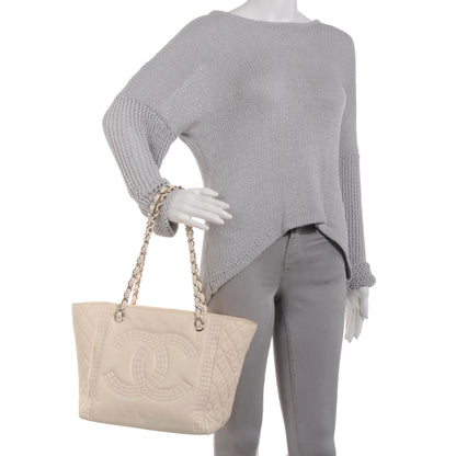 Chanel Calfskin Coco Bengal Tote Dark White 2 of 7