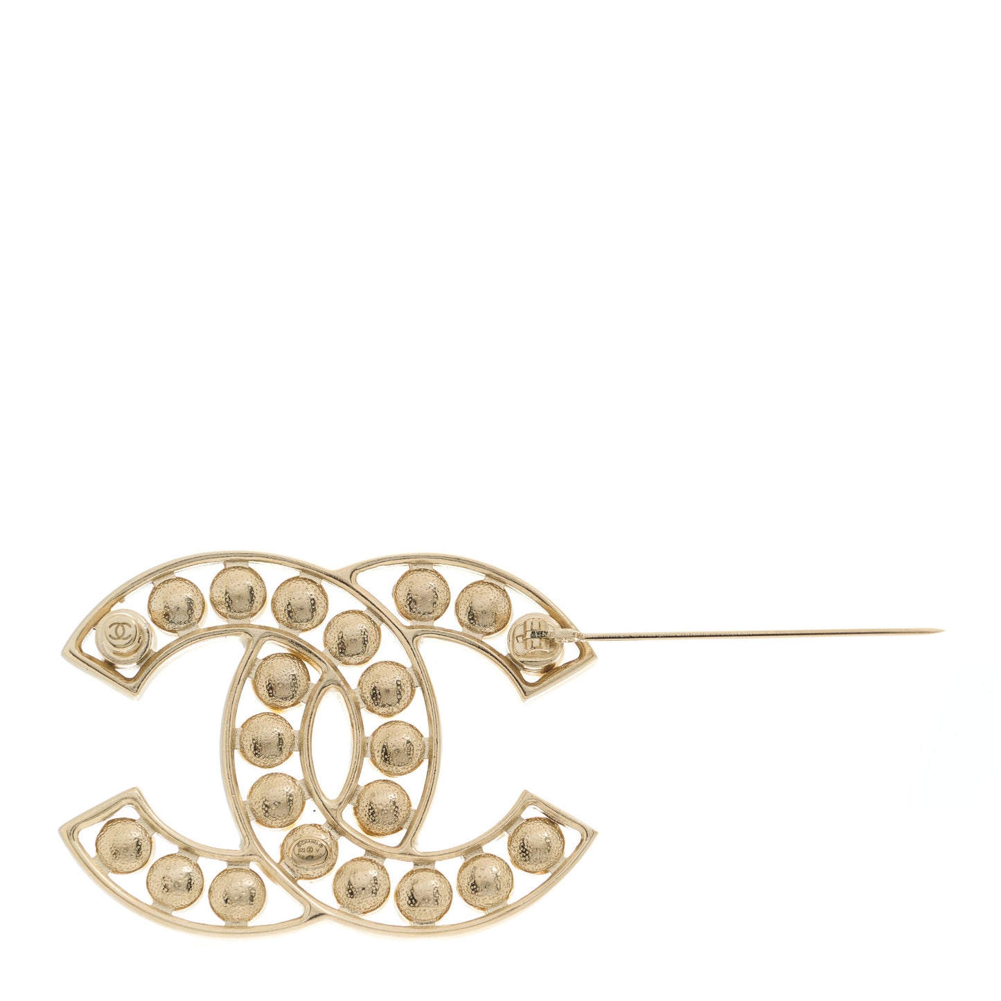 Pearl CC Brooch Light Gold