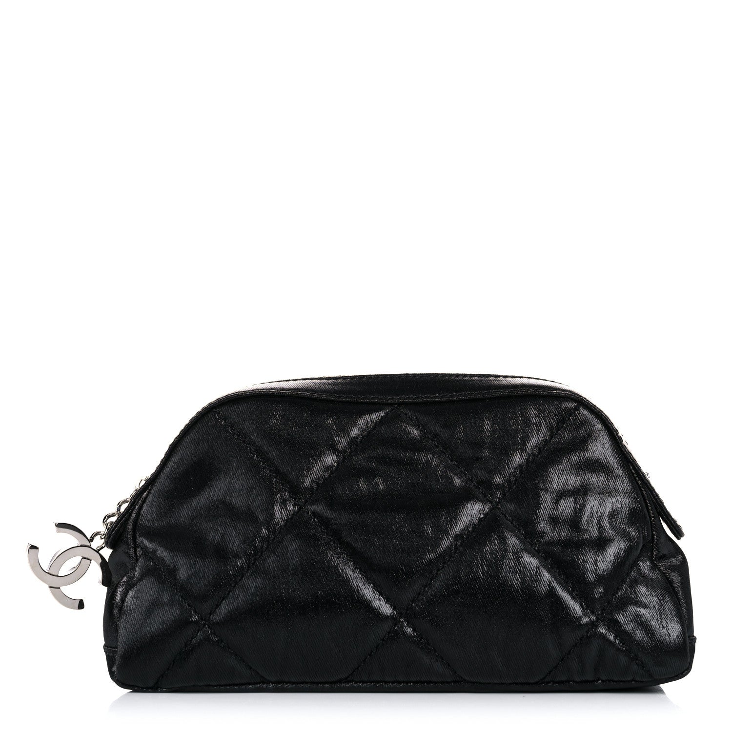 Chanel Coated Canvas Biarritz Cosmetic Case Black 1 of 13