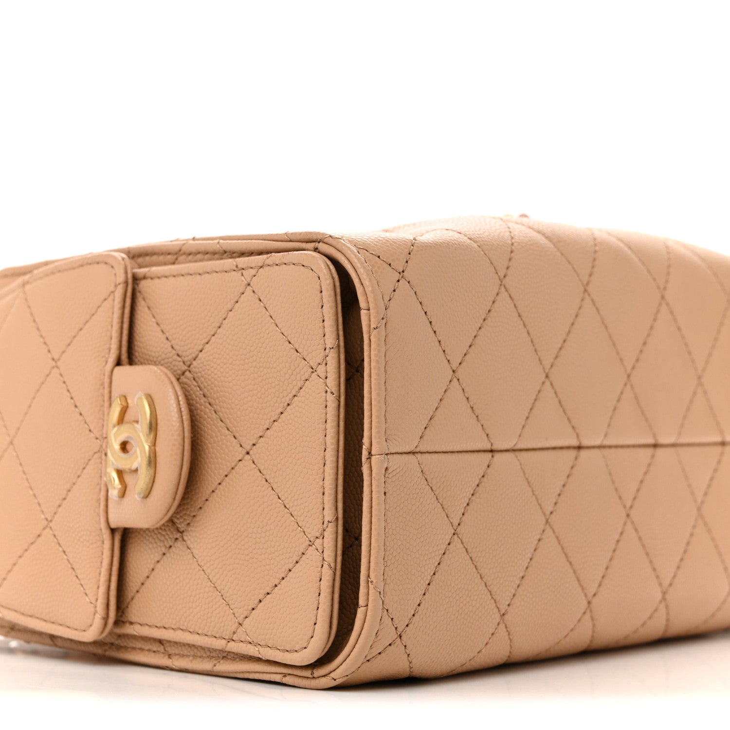 Chanel Caviar Quilted Mini Chanel 25 Handbag Beige 9 of 10